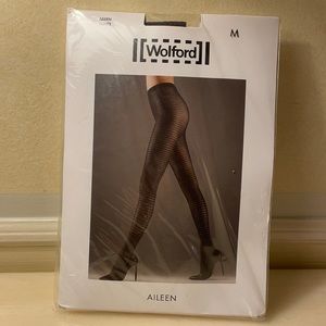 New Wolford Aileen Tights Raven M # 14485
